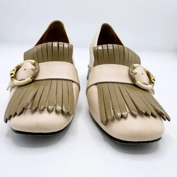 Tory Burch Multi Logo Kiltie Loafer Pumps (Size 6) - Picture 6 of 16